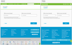 The quote process on large screens