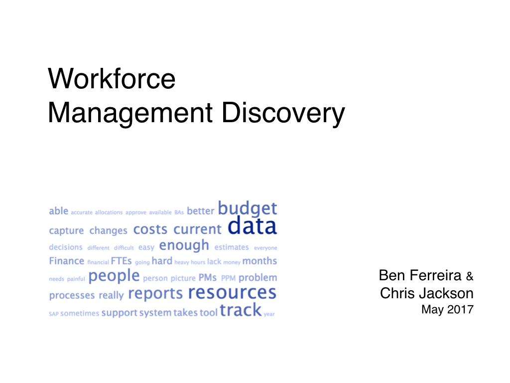 Cover page of the MIT Project Management Discovery presentation.